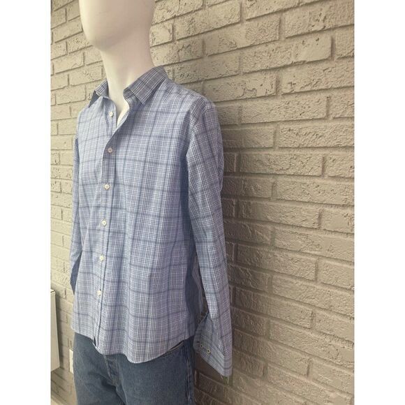 Untuckit Wrinkle Free Long Sleeve Plaid Shirt Size Large - Picture 7 of 10